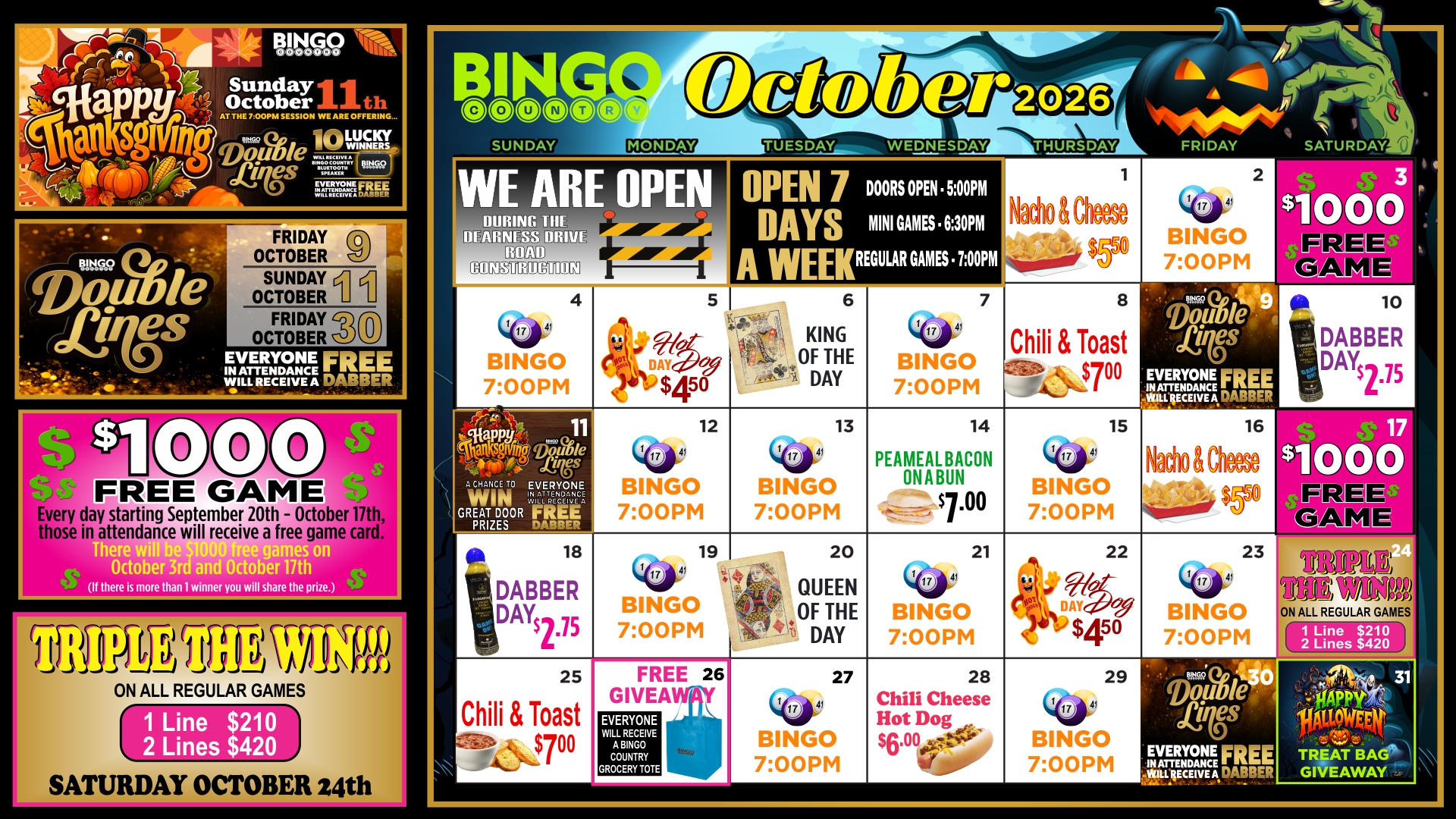 October Calendar